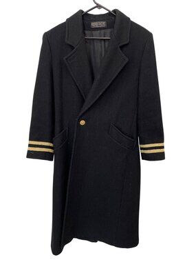 Vintage Russell Scott Coat XS Wool Blend Military Style Gold Button Accents Retr